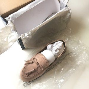 NWT Cole Haan Pinch Soft Tassel Loafer in Stone Suede